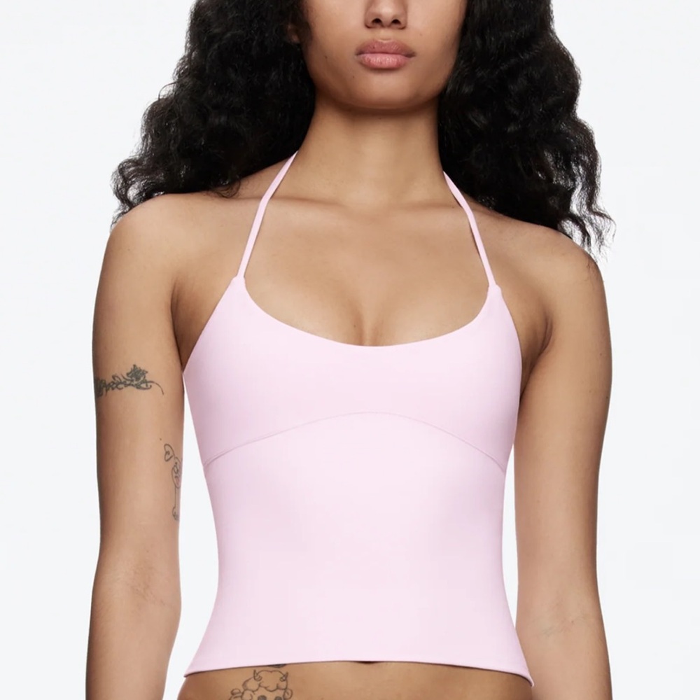 UNWORN — TANK AIR SPILL HALTER
Baby Pink